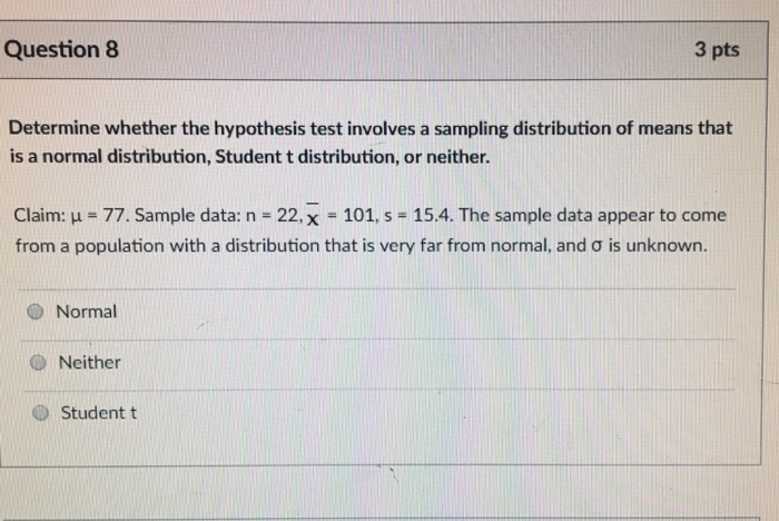 hypothesis test and normal distribution