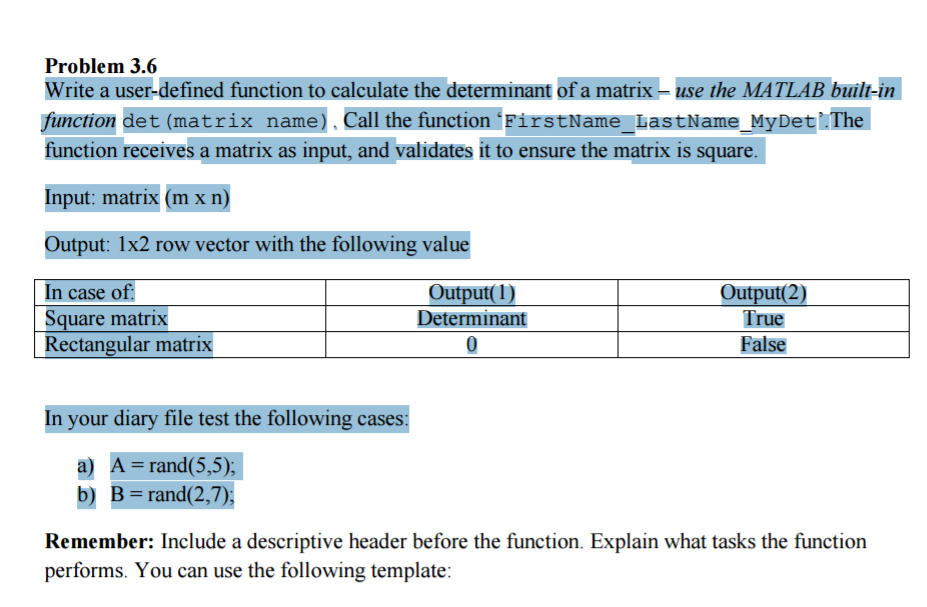 Solved Write a user-defined function to calculate the | Chegg.com