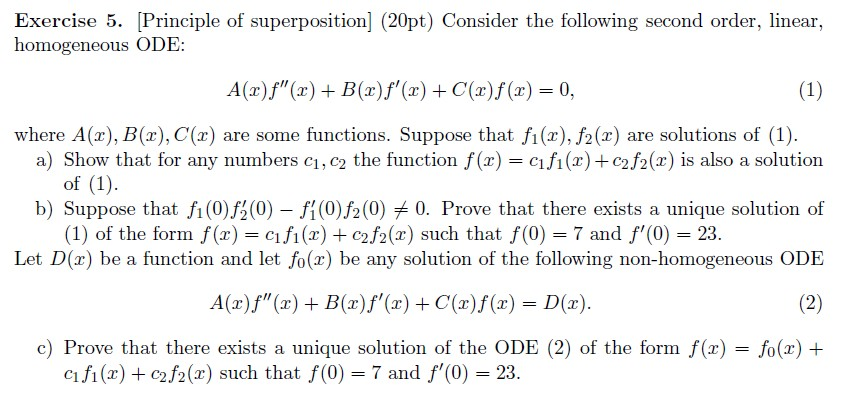 superposition principle differential equations calculator