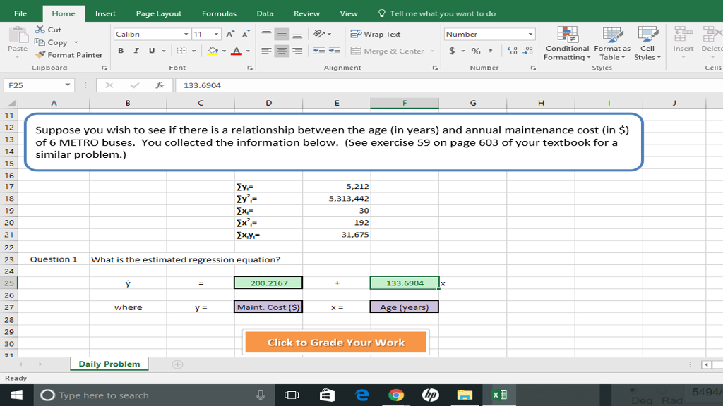 Solved Suppose you wish to see if there is a relationship | Chegg.com