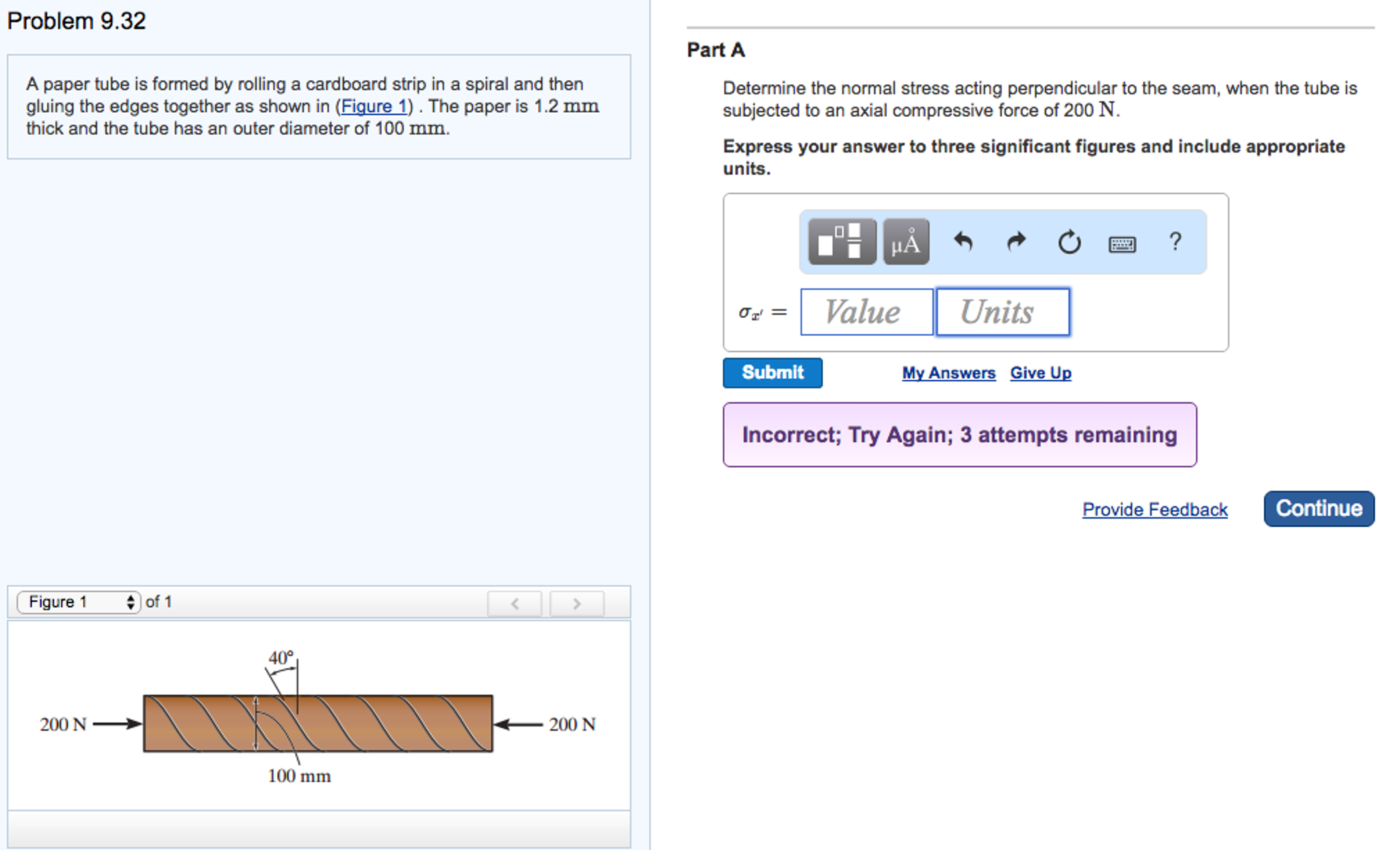 Solved A paper tube is formed by rolling a cardboard strip