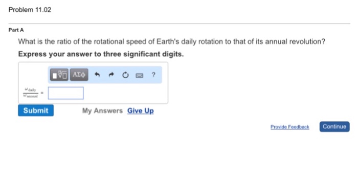 Solved Problem 11.02 Part A What is the ratio of the | Chegg.com