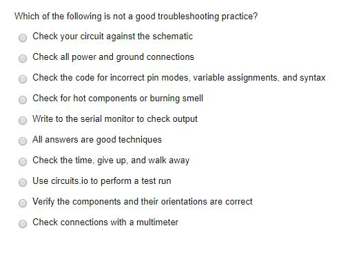 Solved Which Of The Following Is Not A Good Troubleshooting | Chegg.com