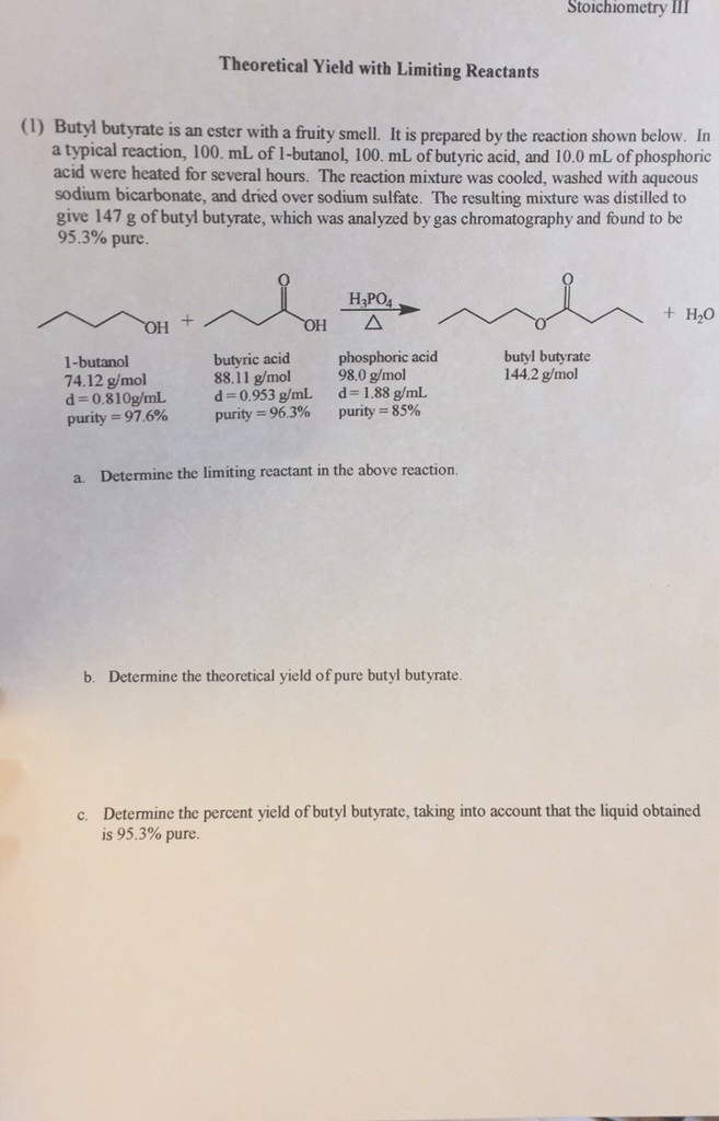 solved-butyl-butyrate-is-an-ester-with-a-fruity-smell-it-is-chegg