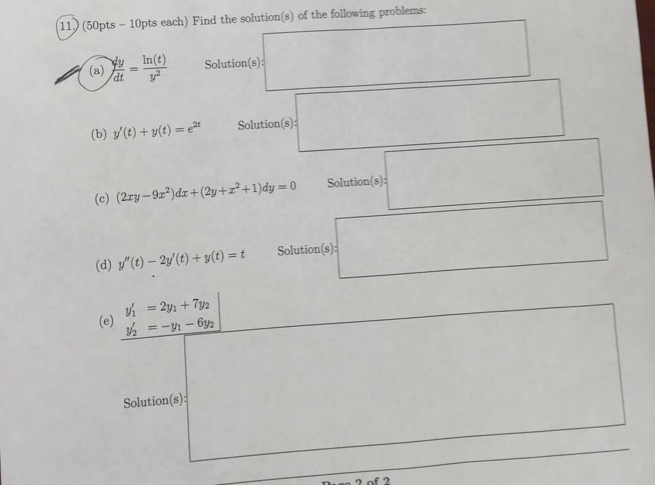 Solved Find the solution(s) of the following problems: | Chegg.com