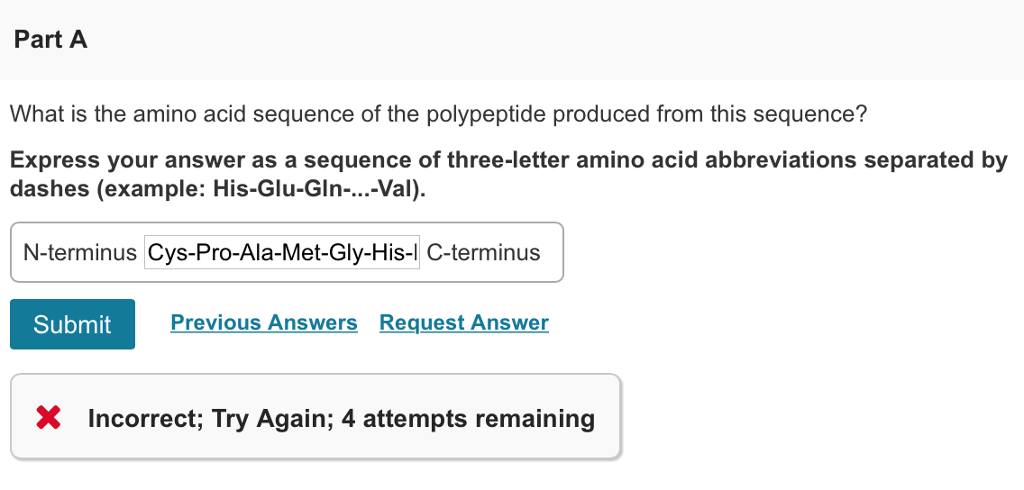 Solved Given the following mRNA sequence, which of the | Chegg.com