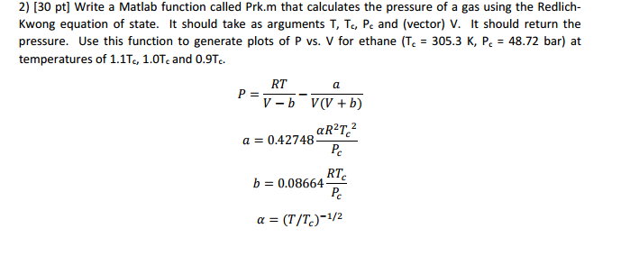 Solved Write a Matlab function called Prk.m that calculates | Chegg.com