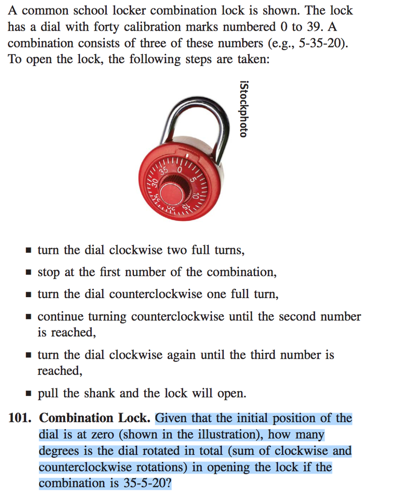 How To Open A Locker Combination