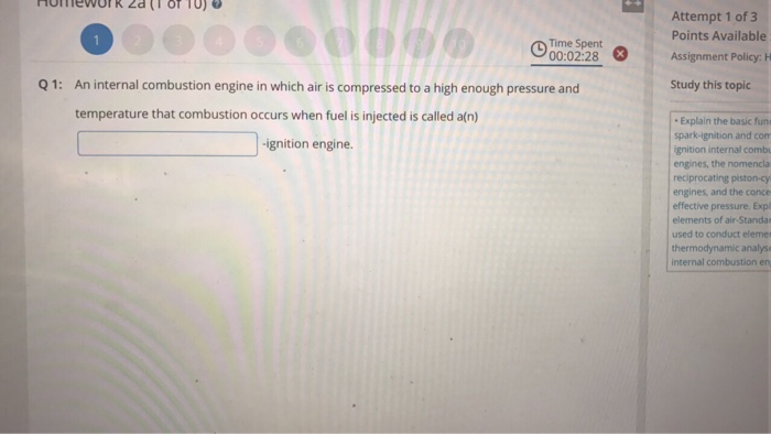 Solved An internal combustion engine in which air is | Chegg.com