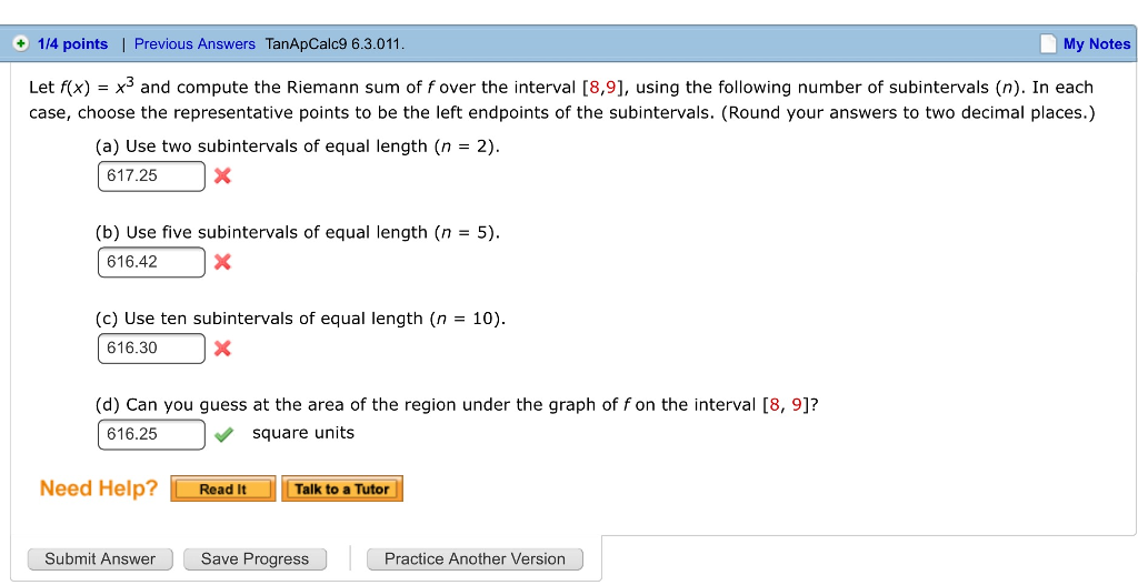 Solved Let f(x) = x^3 and compute the Riemann sum of f over | Chegg.com