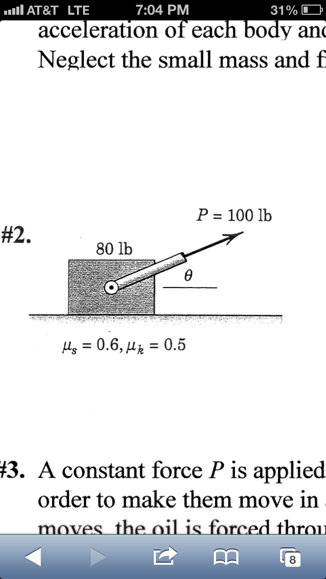 Solved For what values(s) of the angle (theta) will the | Chegg.com