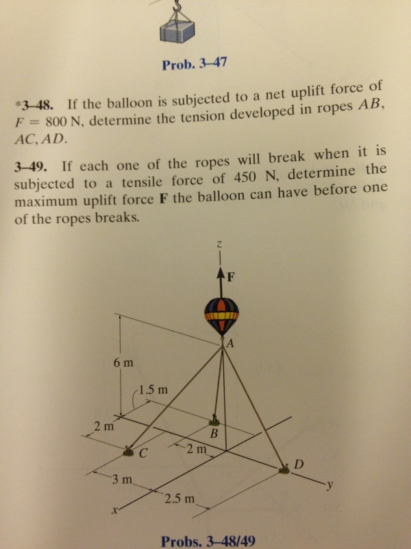 Solved If the balloon is subjected to a net uplift force of