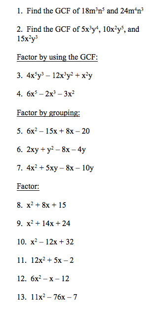 factor the gcf 39y 5 12y 4 3y 3