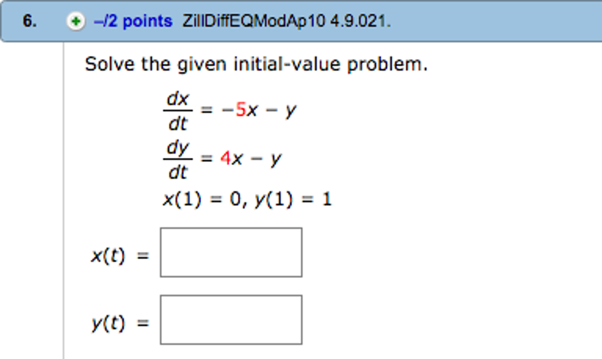 solved-solve-the-given-initial-value-problem-dx-dt-5x-chegg