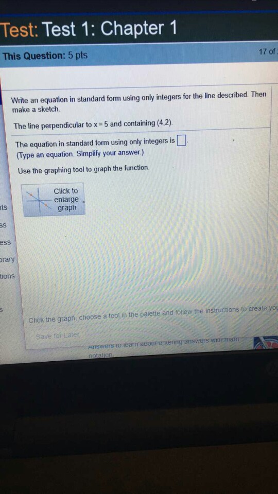 Solved Write an equation in standard form using only