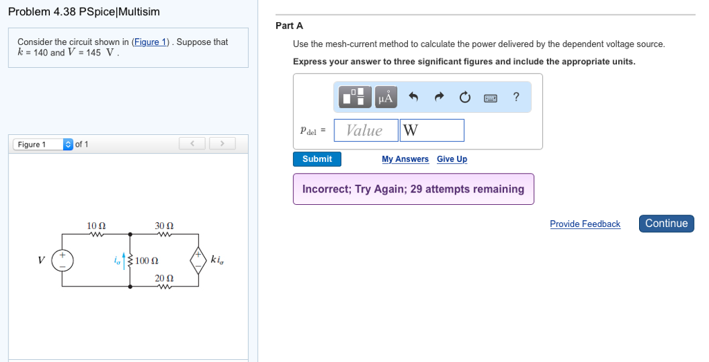 Solved Use the meshcurrent method to calculate the power