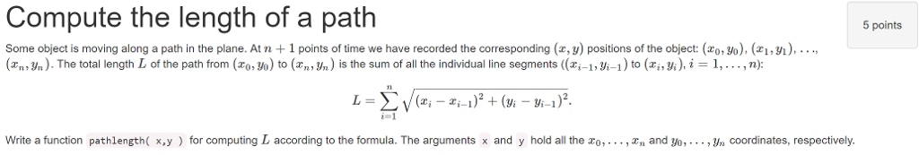 Solved Compute the length of a path Some object is moving | Chegg.com