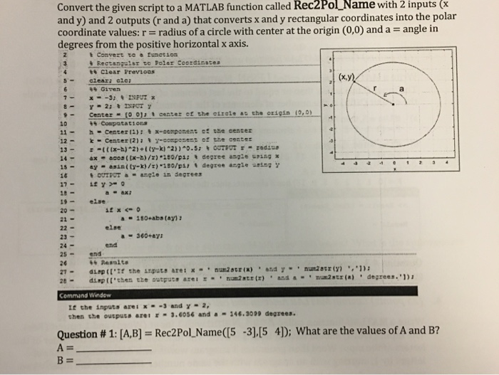 Solved Convert the given script to a MATLAB function called | Chegg.com