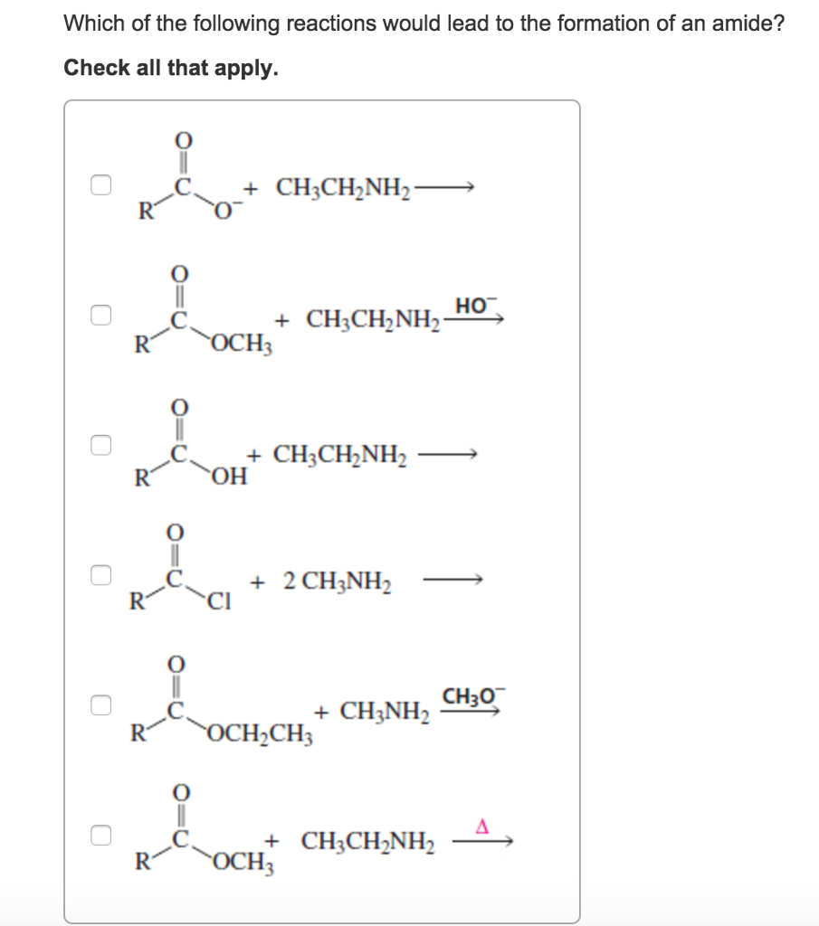 Solved: Which Of The Following Reactions Would Lead To The... | Chegg.com