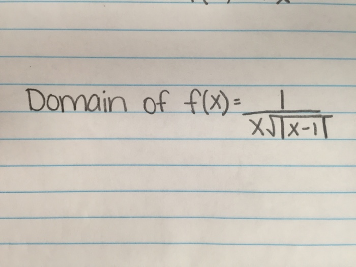 domain and range of f x )= square root of x 1