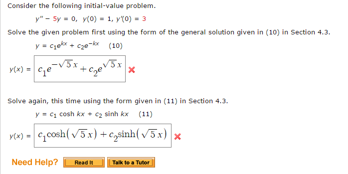 Solved Consider The Following Initial Value Problem Y