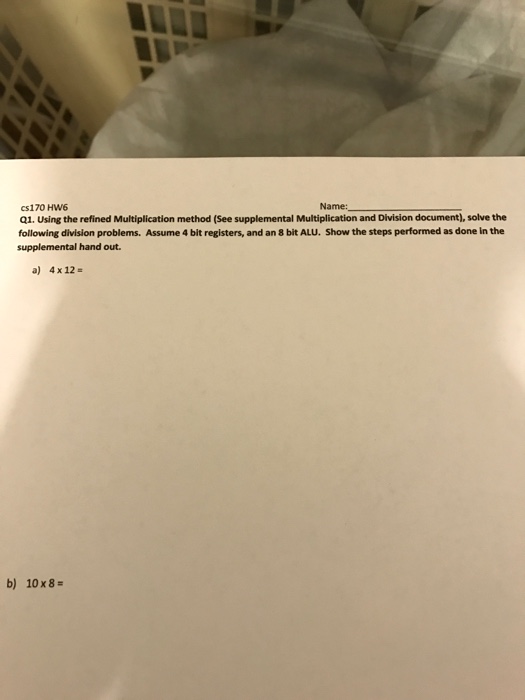 Using the refined Multiplication method (See | Chegg.com
