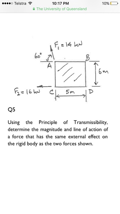 Solved Using The Principle Of Transmissibility, Determine | Chegg.com