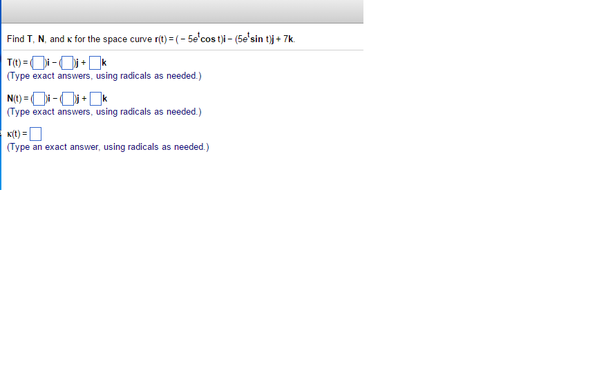 solved-find-t-n-and-k-for-the-space-curve-r-t-5e-tcos-chegg
