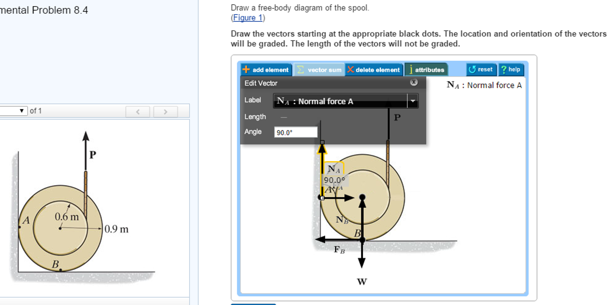 solved-draw-a-free-body-diagram-of-the-spool-figure-1-chegg