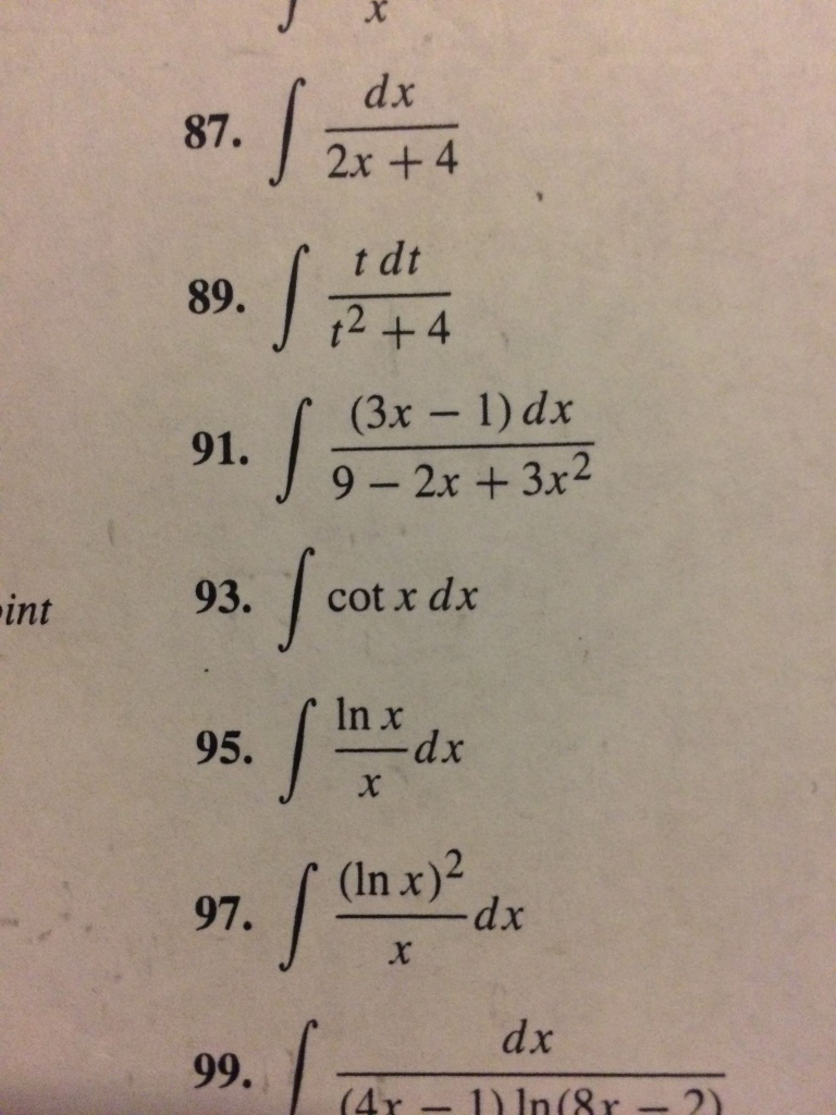 integral 3x 2 2x 4 dx