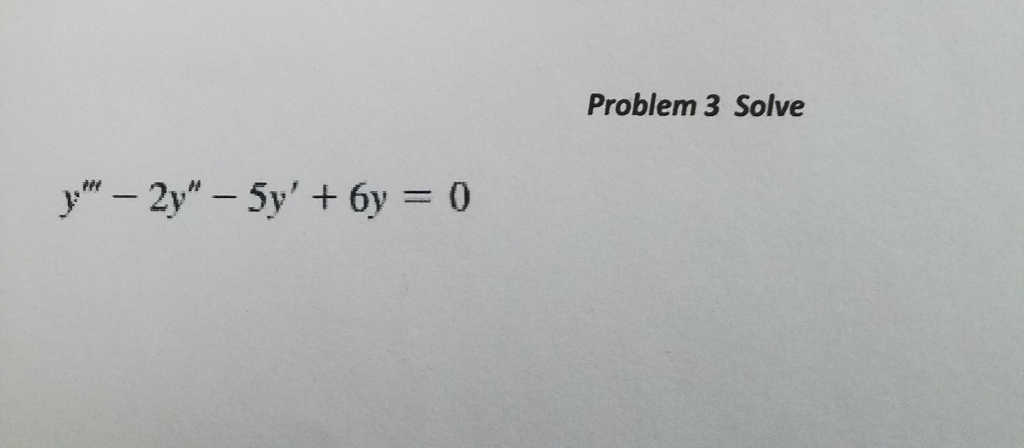 Solved Problem 3 Solve | Chegg.com