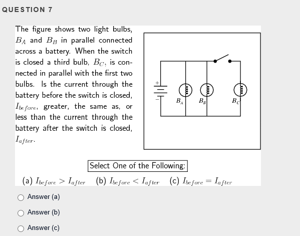 Solved The Figure Shows Two Light Bulbs, Ba And Bb In | Chegg.com