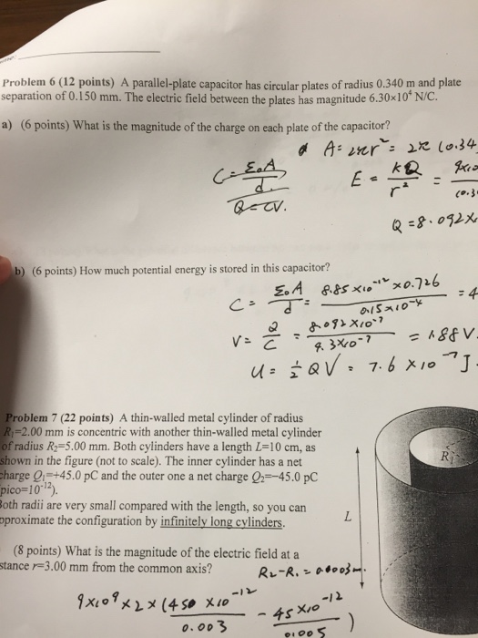 solved-a-parallel-plate-capacitor-has-circular-plates-of-chegg