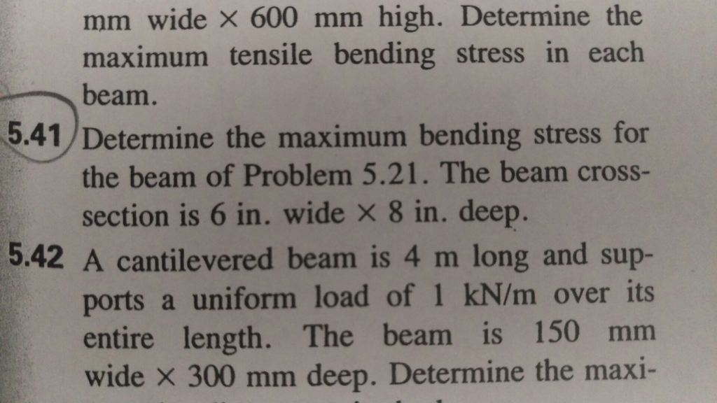 Solved Determine the Maximum bending stress for the beam in | Chegg.com