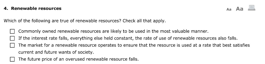 Solved Which of the following are true of renewable | Chegg.com