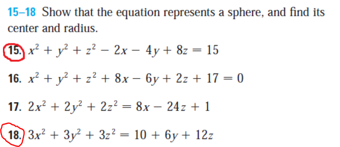 Solved Show that the equation represents a sphere, and find | Chegg.com