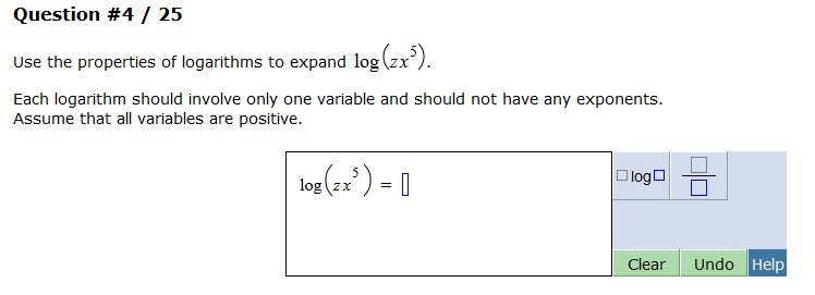 Solved Use the properties of logarithms to expand log | Chegg.com