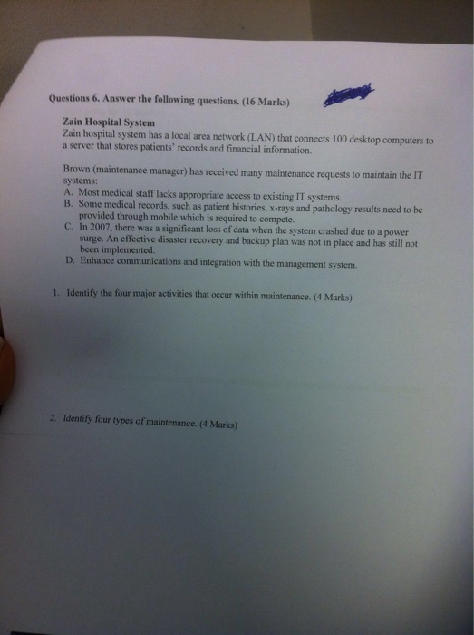 Solved Zain hospital System has a area network (LAN) that