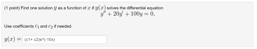 Solved Differential Equations with constant coefficients | Chegg.com
