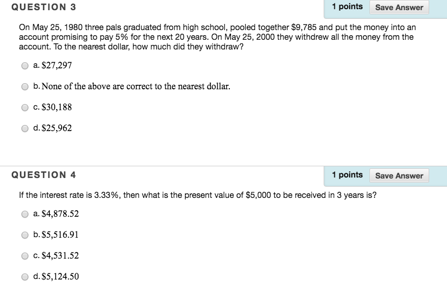 Solved QUESTION 1 1 points Save Answer A firm has four | Chegg.com