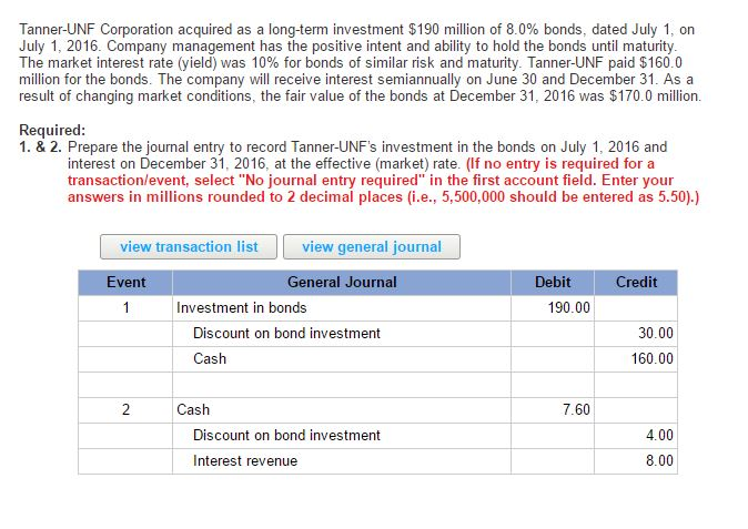 Solved Tanner-unf Corporation Acquired As A Long-term 