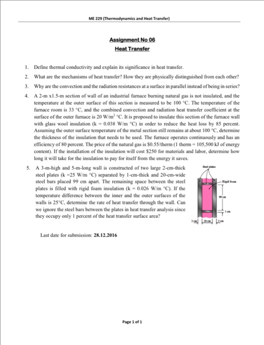 Solved define thermal conductivity and explain its chegg