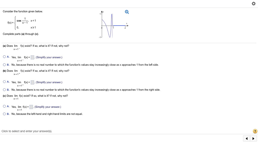 Solved Consider the function given below. f(x) = {cos 1/x - | Chegg.com