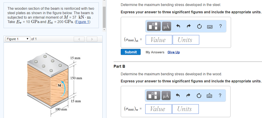 Solved Determine the maximum bending stress developed in the | Chegg.com