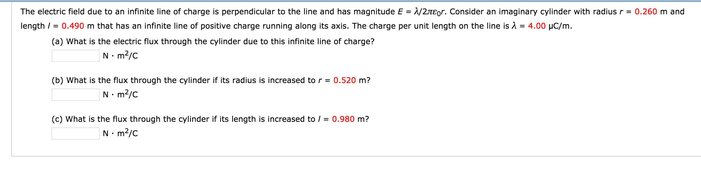 Solved The electric field due to an infinite line of charge | Chegg.com