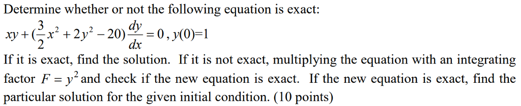 Solved Determine whether or not the following equation is | Chegg.com