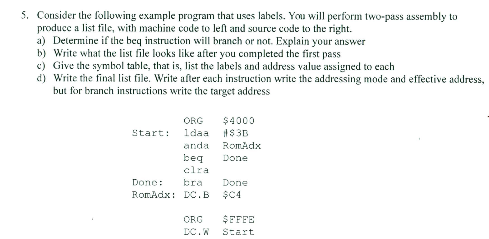 Solved Consider The Following Example Program That Uses | Chegg.com