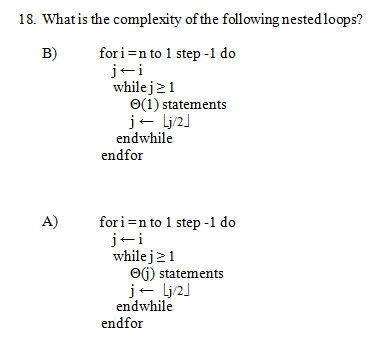 Solved S4#18 | Algorithm Analysis | Discrete Math | Big 0 | Chegg.com
