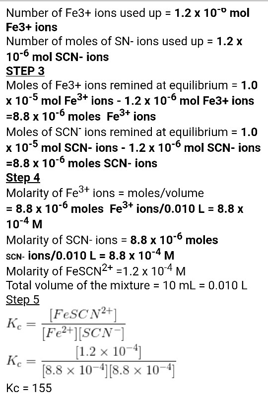 experiment 23 determination equilibrium constant answers