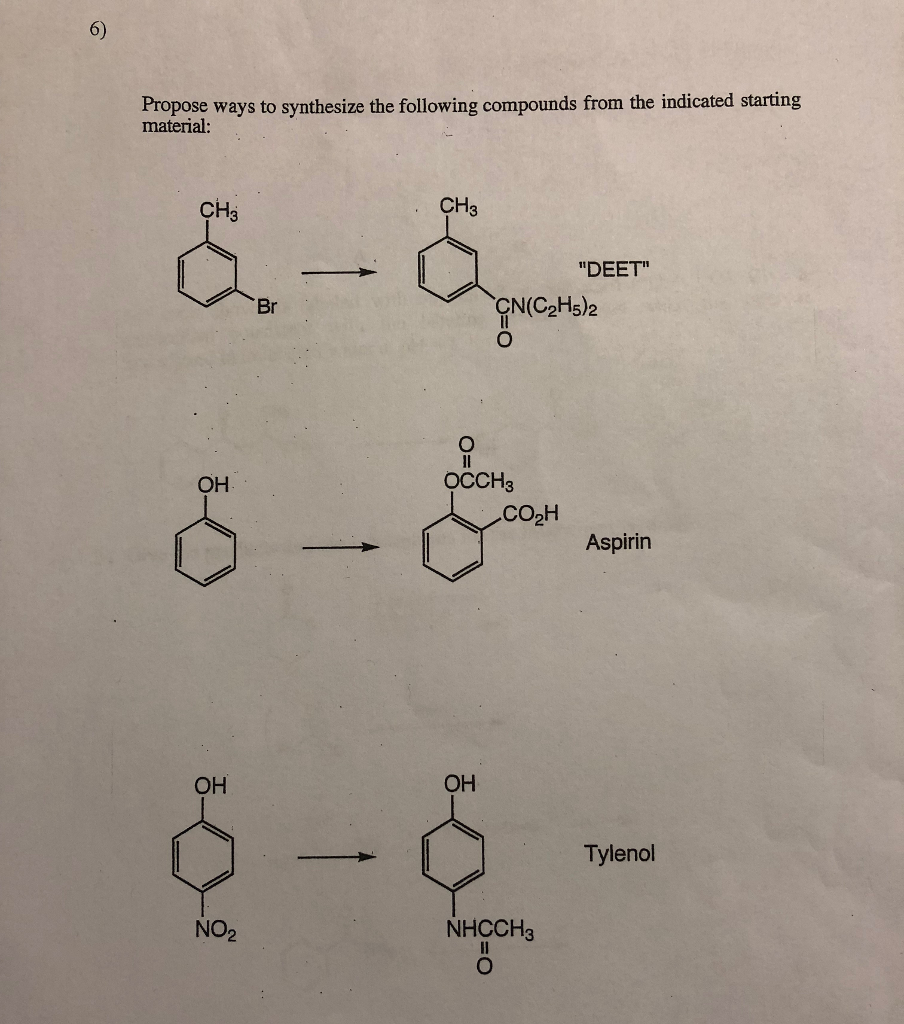 Solved Propose Ways To Synthesize The Following Compounds | Chegg.com